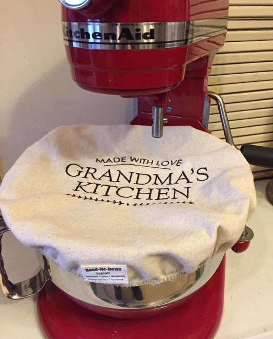 Grandma's Kitchen Washable Cloth Bowl Cover on 100% US Cotton