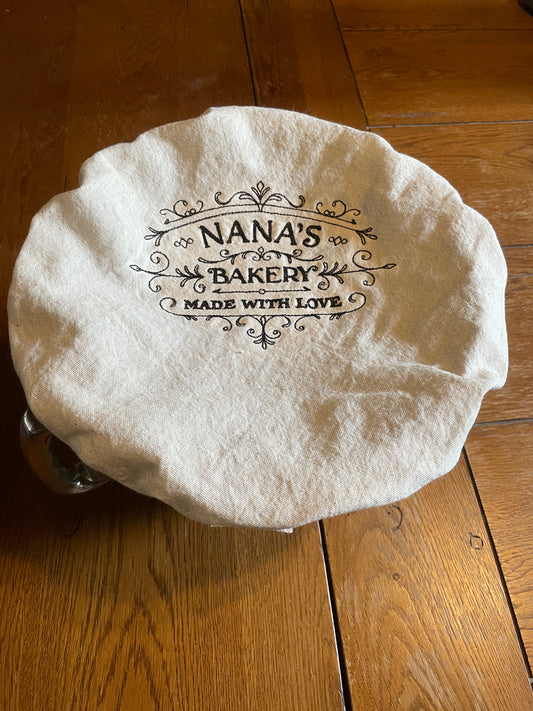 Nana's Bakery Washable Cloth Bowl Cover on 100% US Cotton