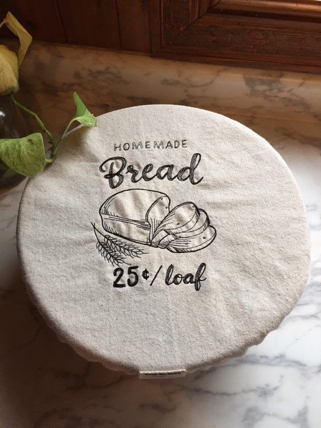 Washable Cloth Bowl Cover on 100% US Cotton Homemade Bread